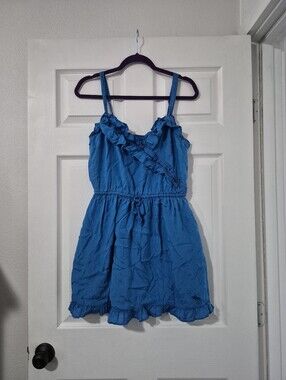 Abercrombie & Fitch Bright Blue Ruffle Strap Sundress